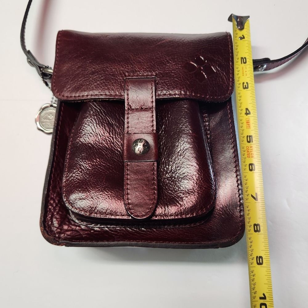 Patricia Nash 10th Anniversary Leather Crossbody Bag Burgundy - Picture 10 of 12